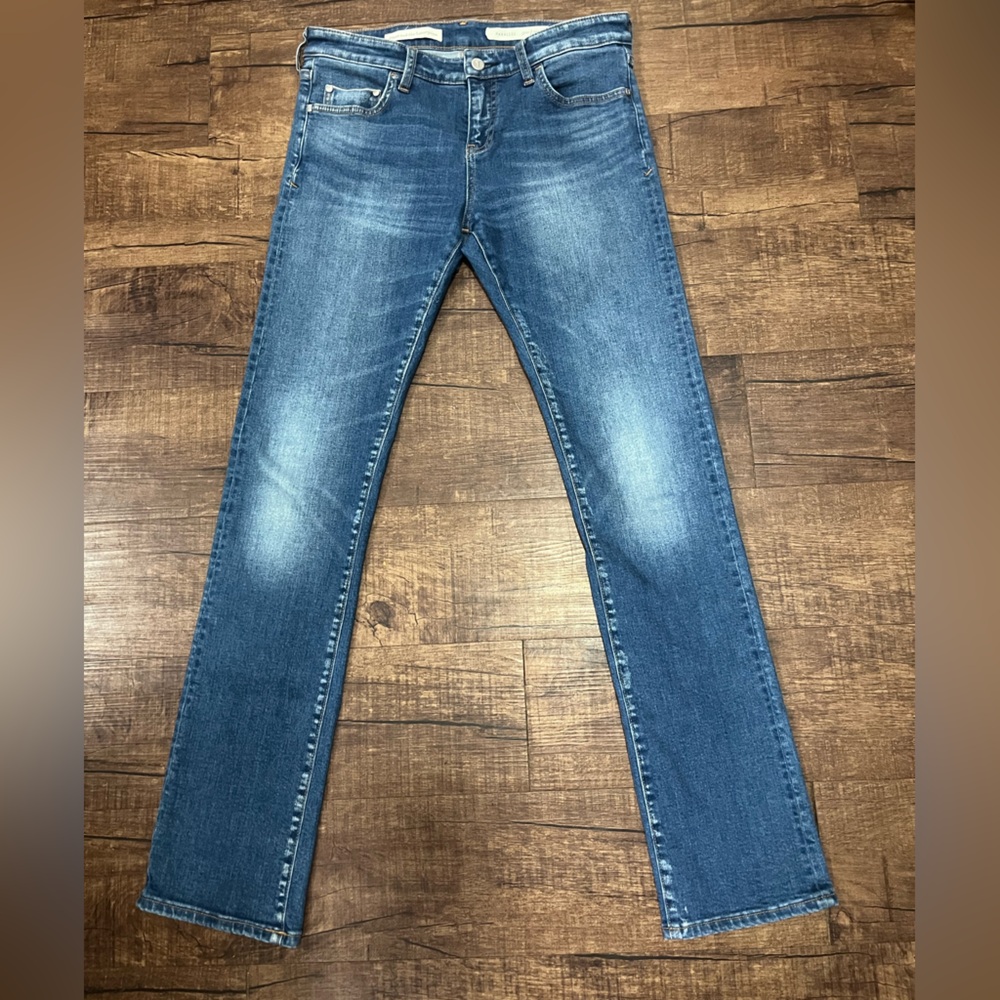 Pilcro and the Letterpress Straight Leg Blue Jeans